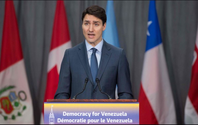 Trudeau ofrece discurso de apertura de una reunión del Grupo de Lima en Ottawa. AFP / L. Hagberg