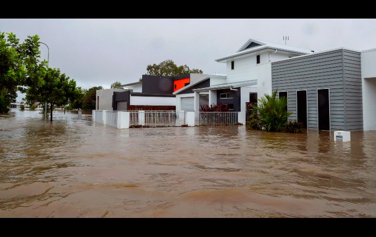 Viviendas afectadas por las inundaciones.