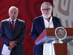 Por la mañana, el Presidente y Alejandro Encinas, presentaron la Estrategia Nacional de Búsqueda de Personas Desaparecidas. SUN / D. Sánchez