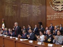 El Presidente Andrés Manuel López Obrador encabeza esta tarde de martes el aniversario 102 de la Constitución Política del país que se promulgó en 1917. YOUTUBE / Gobierno de México