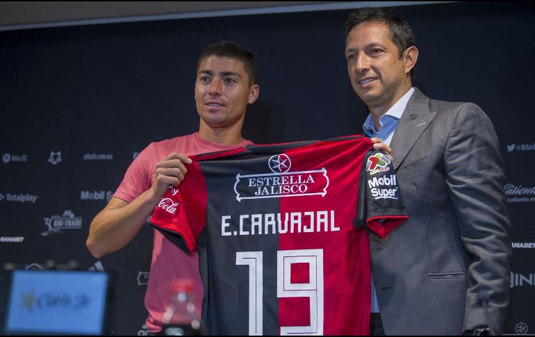 Carvajal llega al Atlas a préstamo por un año y se espera que en días próximos quede solucionado el tema de permiso de trabajo y transfer, para ser registrado oficialmente ante la Liga MX. MEXSPORT / C. De Marchena