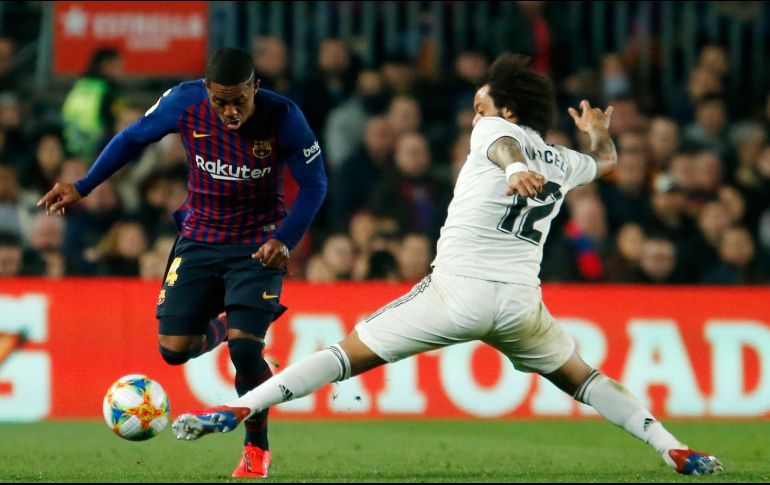Malcom anotó el gol del empate para el Barcelona al 58'. AFP/P. Barrena