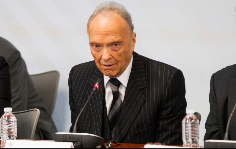 Alejandro Gertz Manero durante su participación en la II Reunión Plenaria del Grupo Parlamentario de Morena en el Senado de la República. NTX/J. Pazos