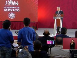 Al lograr respuestas por parte del Presidente, los niños de 12 años protagonizaron parte de la rueda de prensa de este jueves en el Palacio Nacional.  TWITTER / @ComGobiernoMx