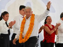 López Obrador se encuentra en Guerrero para entregar becas bienestar para las familias. NTX / J. Lira
