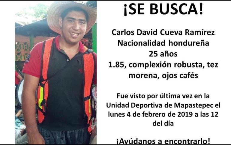 Informan que Cueva Ramírez fue hostigado por la Policía Federal y agentes del Instituto Nacional de Migración el pasado 2 de febrero, en el parque Miguel Hidalgo de Tapachula. TWITTER