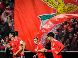 Ocho jugadores se repartieron los diez goles del Benfica. AFP/P. de Melo