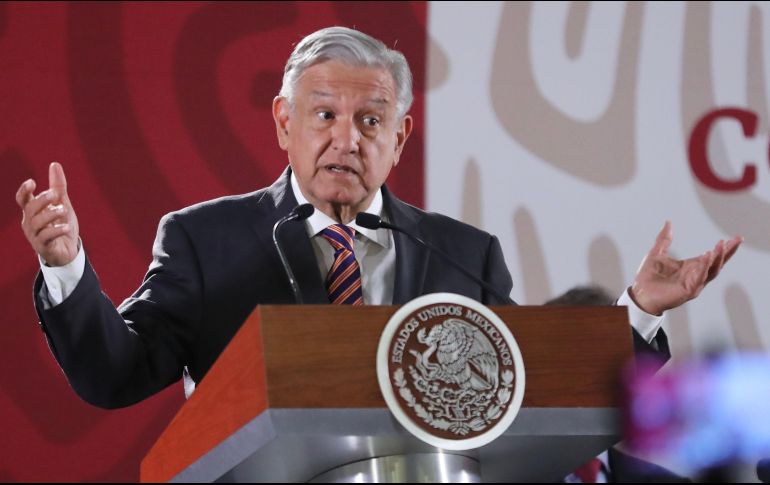 López Obrador da su conferencia de prensa diaria en Palacio Nacional. SUN/L. Godínez