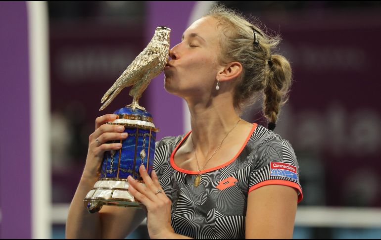 Elise Mertens logró el título en Doha ante la ex número uno del mundo. AFP / K. Jaafar