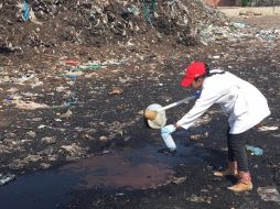 Para elaborar los estudios comparativos entre plásticos activados con Eco One y otros sin el aditivo se toman muestras en el vertedero Bordo Poniente, en la Ciudad de México. ESPECIAL