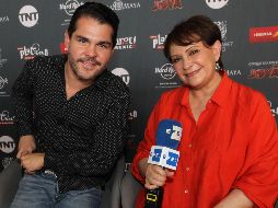 La actriz Adriana Barraza y el actor Marco de la O posan durante una entrevista en el marco de la sexta edición de los Premios Platino de Cine Iberoamericano 2019. EFE/M. Guzmán