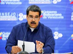 Fotografía cedida por prensa de Miraflores donde se observa al presidente venezolano, Nicolás Maduro, quien toma parte en un acto de Gobierno en Caracas. EFE/PRENSA MIRAFLORES