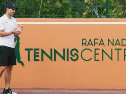 Rafael Nadal estuvo presente en la inauguración en Isla Mujeres. AFP