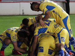 Con dos goles de Diego Pineda, a los minutos siete y 79, y uno más de Leandro Torres, al 37´, el cuadro sanluisino ganó y llegó a seis puntos. TWITTER / @AtletideSanLuis