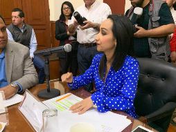 La diputada negó que tengan presión para aprobar la reforma, dijo que posteriormente aprobarán el calendario de las reuniones de trabajo. TWITTER/ @LegislativoJal