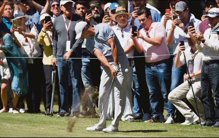 Tiger Woods acapara los reflectores en el certamen mexicano.AFP