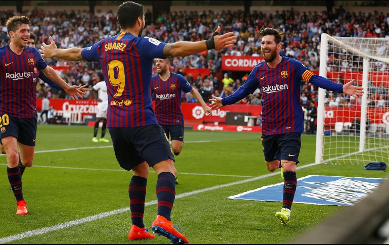 El marcador coloca al Barcelona como líder con 57 unidades y se aleja a 10 puntos del  Atlético de Madrid, quien se encuentra en segundo lugar. REUTERS / M. Del Pozo