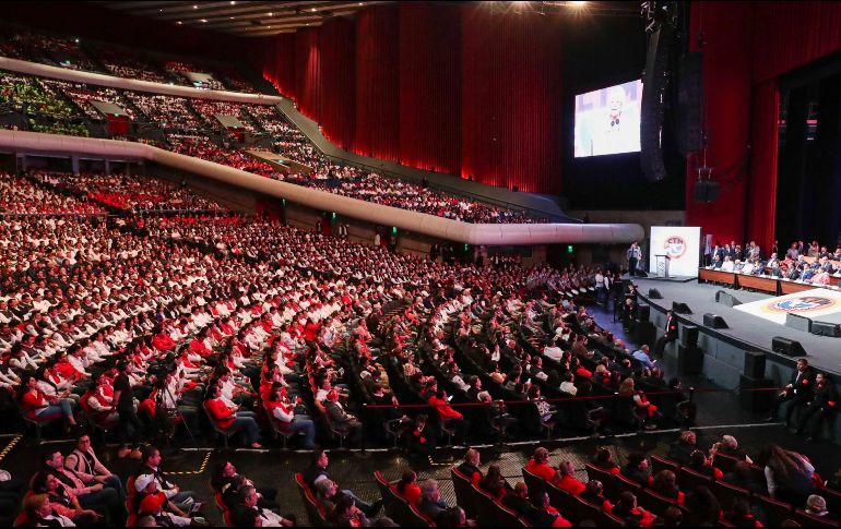 Aspecto de la 137 Asamblea General Ordinaria del Consejo y del 83 aniversario de la Confederación de Trabajadores de México. SUN/D. Sánchez