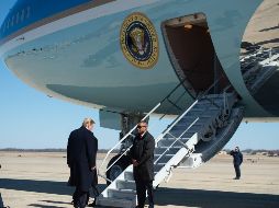 El avión presidencial estadounidense, el Air Force One, despegó de la base de Andrews, cerca de Washington, a las 12H34 locales (17H34 GMT). AFP/ S. Loeb