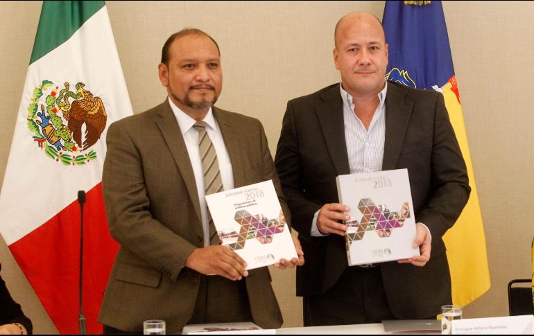 El titular de la Comisión Estatal de Derechos Humanos Jalisco (CEDHJ), Alfonso Hernández Barrón, presentó en Casa Jalisco su informe de actividades