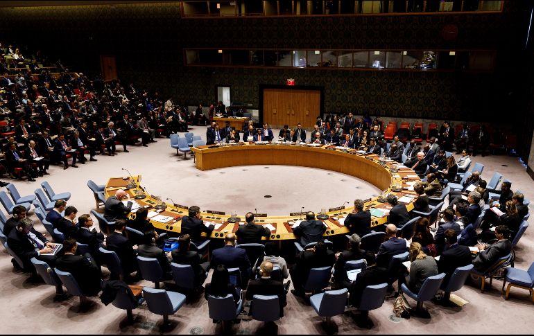 Vista general este martes de una reunión de urgencia sobre Venezuela en el Consejo de Seguridad de Naciones Unidas solicitada por Estados Unidos, en Nueva York. EFE/J. Lane