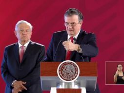 El canciller señala que la embajada de EU le informó que no dificultará el trámite de visas humanitarias para que las hermanas del líder del cártel de Sinaloa puedan visitarlo en ese país. TWITTER / @GobiernoMX