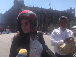 Las imágenes fueron captadas por cuando Alcalde salía de Palacio Nacional. TWITTER