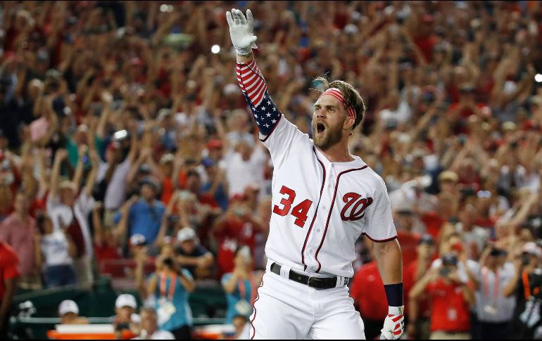 Bryce Harper defenderá ahora los colores de los Phillies después de haber jugado toda su carrera en las Mayores con Washington. AP/A. Brandon