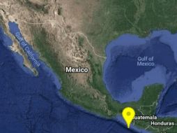 El movimiento telúrico se registró a 127 kilómetros al suroeste de Ciudad Hidalgo. ESPECIAL/SSN