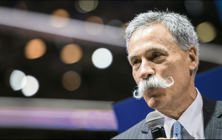 Chase Carey, presidente de la Fórmula Uno, ve viable sacar de Inglaterra a las escuderías. AFP / F. Coffrini