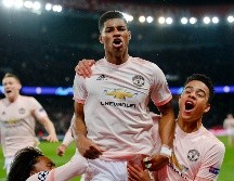 Rashford celebra tras anotar el tanto decisivo para el United. AP/F. Mori