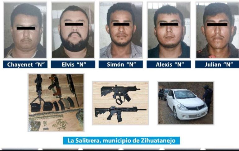 A la banda se le vincula con el robo de vehículos, homicidios y secuestros exprés ocurridos sobre la carretera Zihuatanejo- La Unión. ESPECIAL/FISCALÍA DE GUERRERO