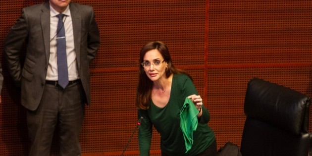 Trifulca en el Senado por pa&ntilde;uelos verdes en favor del aborto