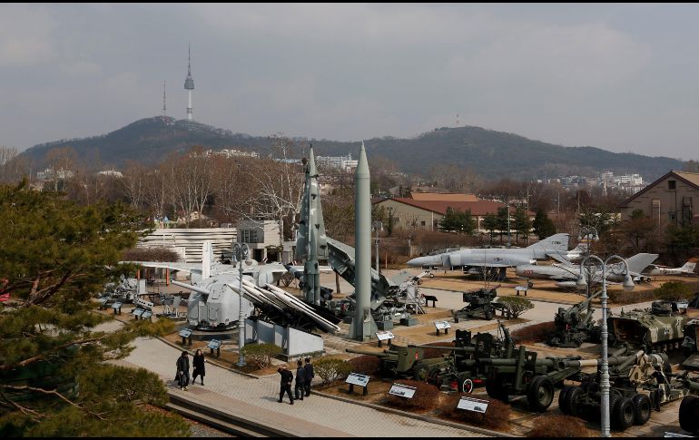 Misil balístico táctico Scud-B de Corea del Norte exhibido en el Museo Memorial de la Guerra de Corea. Los avances en la desnuclearización de la península coreana parecen revertirse. EFE/H. Jeon