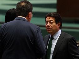 Mario Delgado, jefe de la bancada de Morena en la Cámara de Diputados, informó que avanzarán en la declaratoria de la reforma para la extinción de dominio, que ya fue avalada por más de 17 Congresos locales. NOTIMEX/F. Estrada