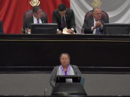 En su discurso, la activista exhortó a las autoridades a ofrecer condiciones a las mujeres para que vivan en un ambiente libre de violencia. TWITTER/@SergioHHPAN