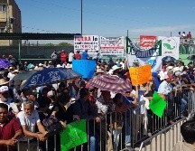 Manifestantes también se exige una recontratación de los desempleados del programa Prospera.  EL INFORMADOR/ Y. Mora