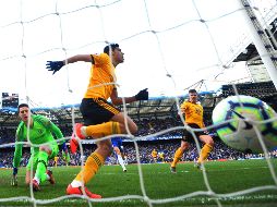 Jiménez suma 12 tantos en la Premier League, seis menos que el líder goleador Sergio Agüero, del Manchester City. AFP/G. Kirk