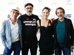 De izquierda a derecha, Roberto Sosa, Sebastián del Amo, Bárbara Mori y Damián Alcázar. EL INFORMADOR / A. Camacho