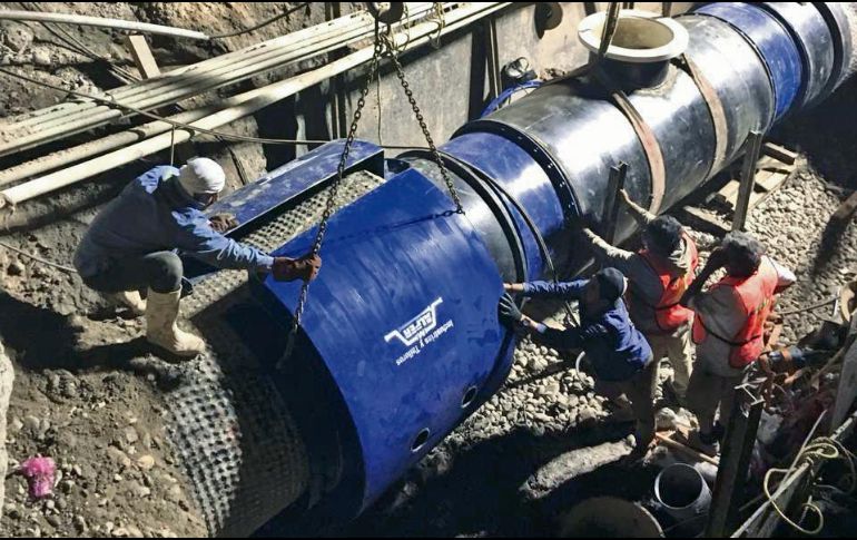 Los trabajos en el colector terminaron el sábado pasado. ESPECIAL