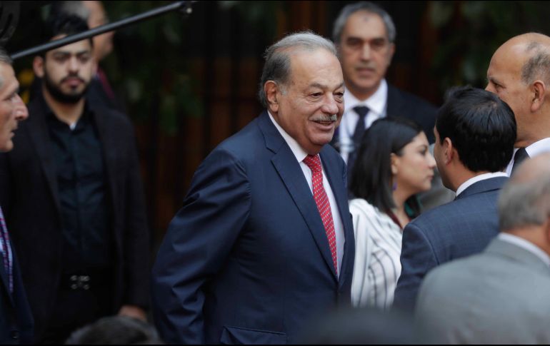 Carlos Slim asitió a Palacio Nacional donde López Obrador dio su informe por sus primeros 100 días en el gobierno. SUN / L. Cortés