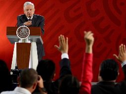López Obrador reconoció el profesionalismo y preparación de los colaboradores en la Secretaría de Hacienda. NTX / G. Granados