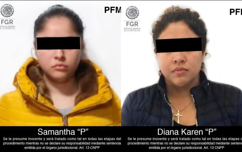 Diana Karen y Samantha permanecenieron dos días en la SEIDO. TWITTER / @FGRMexico