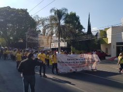El contingente partió desde Chapultepec, sobre Av. Hidalgo, hasta Plaza Liberación. EL INFORMADOR / S. Blanco