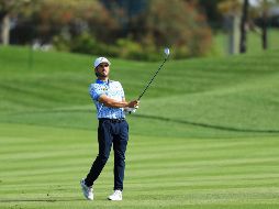 El mexicano Abraham Ancer realiza uno de sus tiros en el hoyo 4. AFP/S. Greenwood