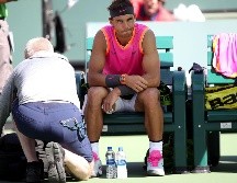 El español sufrió la lesión en el segundo set de su victoria de 7-6 (2), 7-6 (2) sobre Karen Khachanov en cuartos de final el viernes. AFP / S. M. Haffey