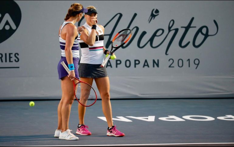 María Sánchez llegó a tres títulos en dobles de WTA; Stollar, por su parte, consiguió su segundo galardón. TWITTER/@AbiertoZapopan