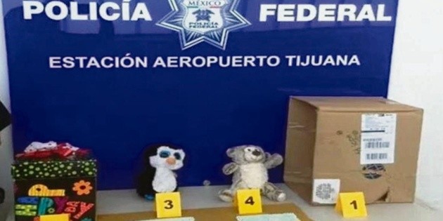 Aseguran droga oculta en peluches