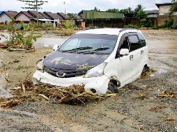 La inundación repentina golpeó con más fuerza a las aldeas de Dobonsolo y Hinekombe, en donde varias viviendas fueron dañadas y muchas víctimas fueron encontradas allí. EFE / F. Flash