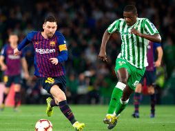 Messi llega a 674 partidos oficiales como barcelonista; sólo lo supera Xavi Hernández. AFP/J. Guerrero